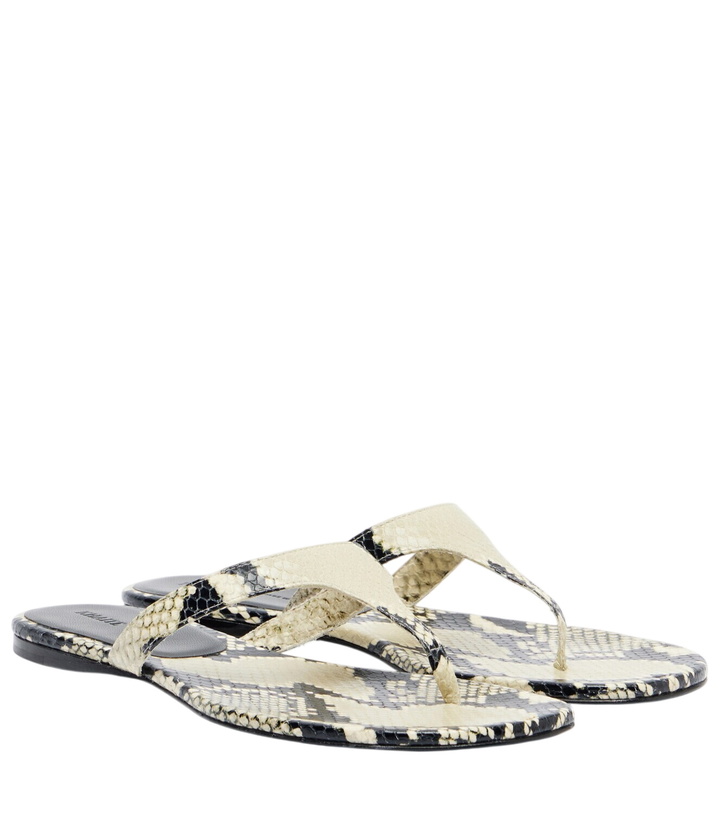 Photo: Khaite Archer snake-effect leather thong sandals