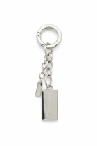 Diesel Metal keyring with Biscotto logo charm - Charms and Keyrings Womens in Silver