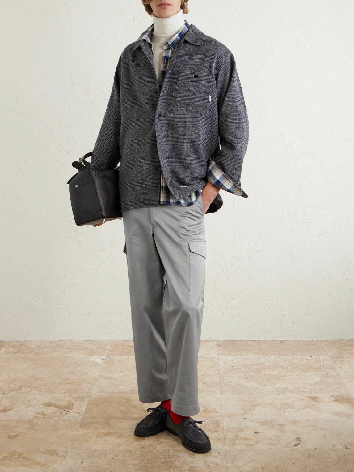 WTAPS - Straight-Leg Cotton-Blend Twill Trousers - Gray