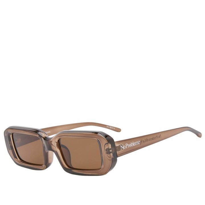 Photo: Le Specs x No Problemo Blackpool Sunglasses in Cocoa/Brown Mono 
