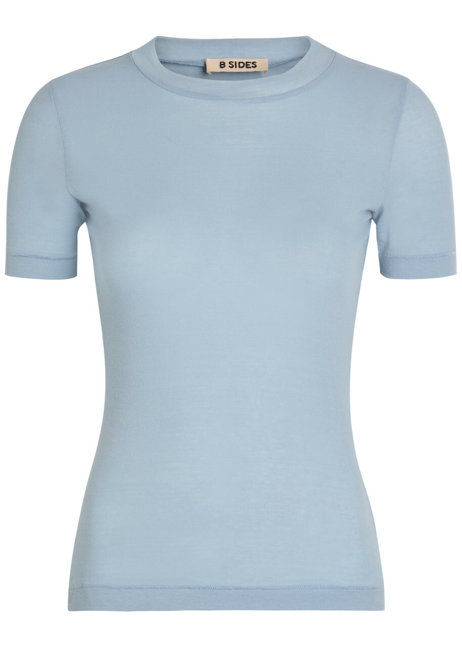 B Sides Vivien Cotton T-shirt Light Blue