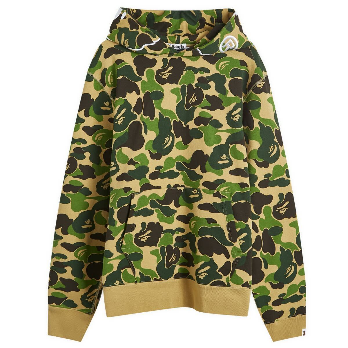 A Bathing Ape Men's ABC Camo 2nd Ape Pullover Hoodie in Green