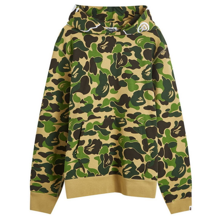 Photo: A Bathing Ape Men's ABC Camo 2nd Ape Pullover Hoodie in Green