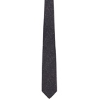 Isaia Black Silk Flecked 7-Fold Tie