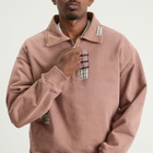 Story mfg. Men's Story mfg Geo Patchwork Pullover in Sand