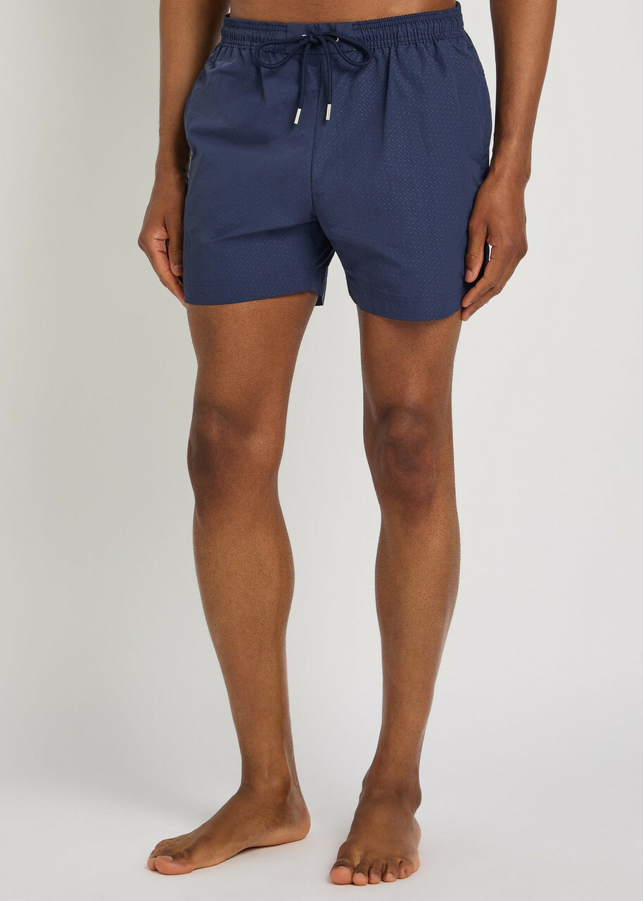 Boss Printed Shell Swim Shorts Navy