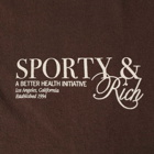 Sporty & Rich SR Initiative T-Shirt - END. Exclusive in Chocolate/Cream