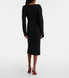 Nensi Dojaka Cutout knitted virgin wool midi dress