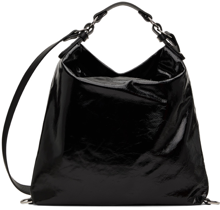 Photo: Junya Watanabe Black Crinkled Top Handle Bag