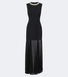 Veronica Beard Luminara embellished chiffon maxi dress