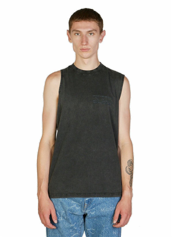 Photo: Martine Rose - Logo Embroidery Tank Top in Black