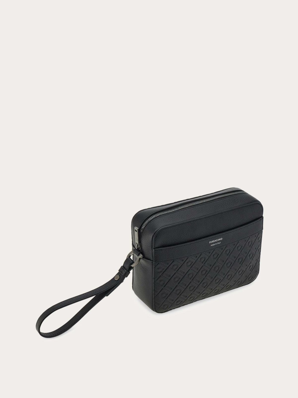 Ferragamo Mens Ferragamo Monogram shoulder bag in Black