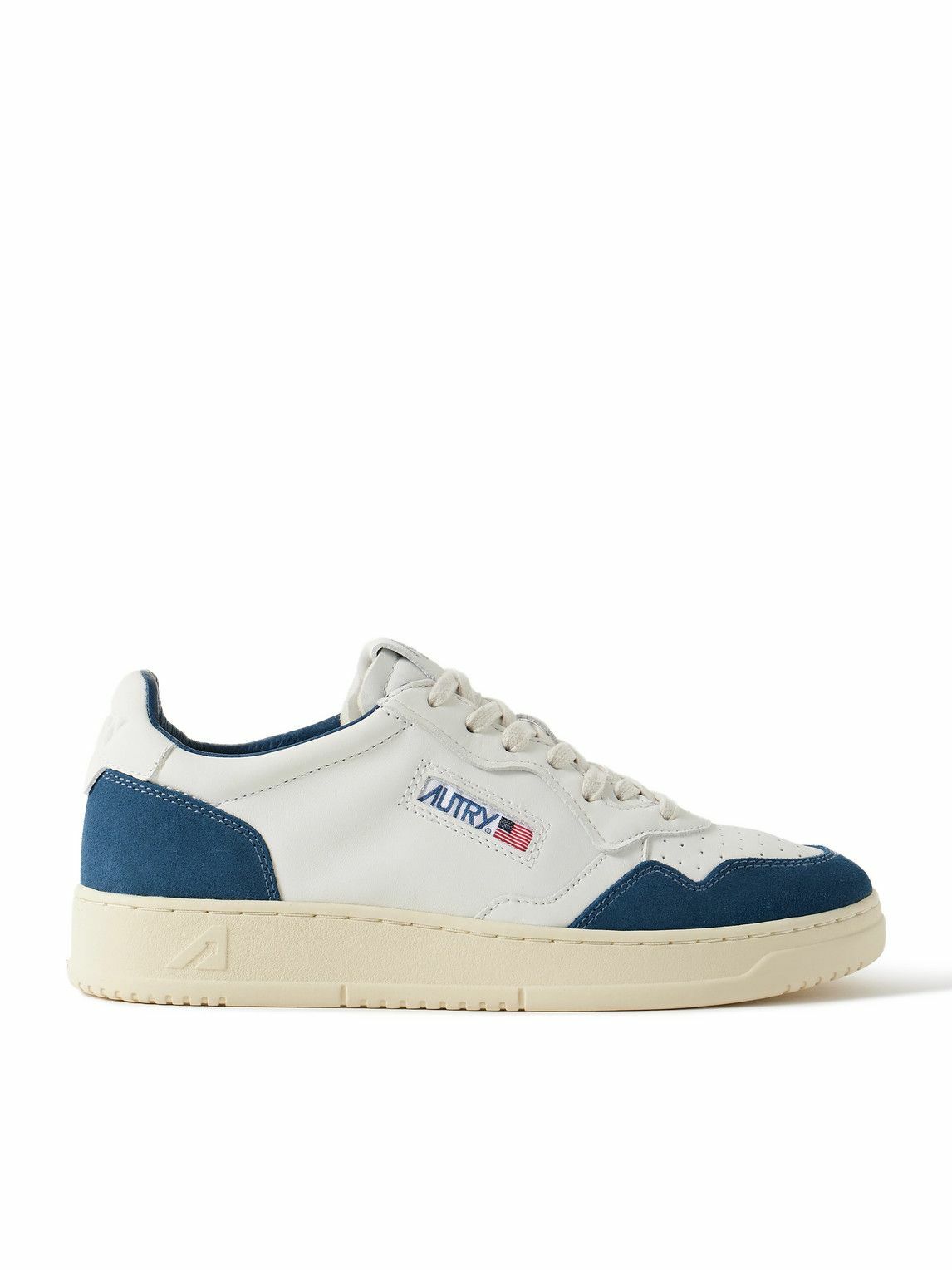Autry - Medalist Suede-Trimmed Leather Sneakers - White