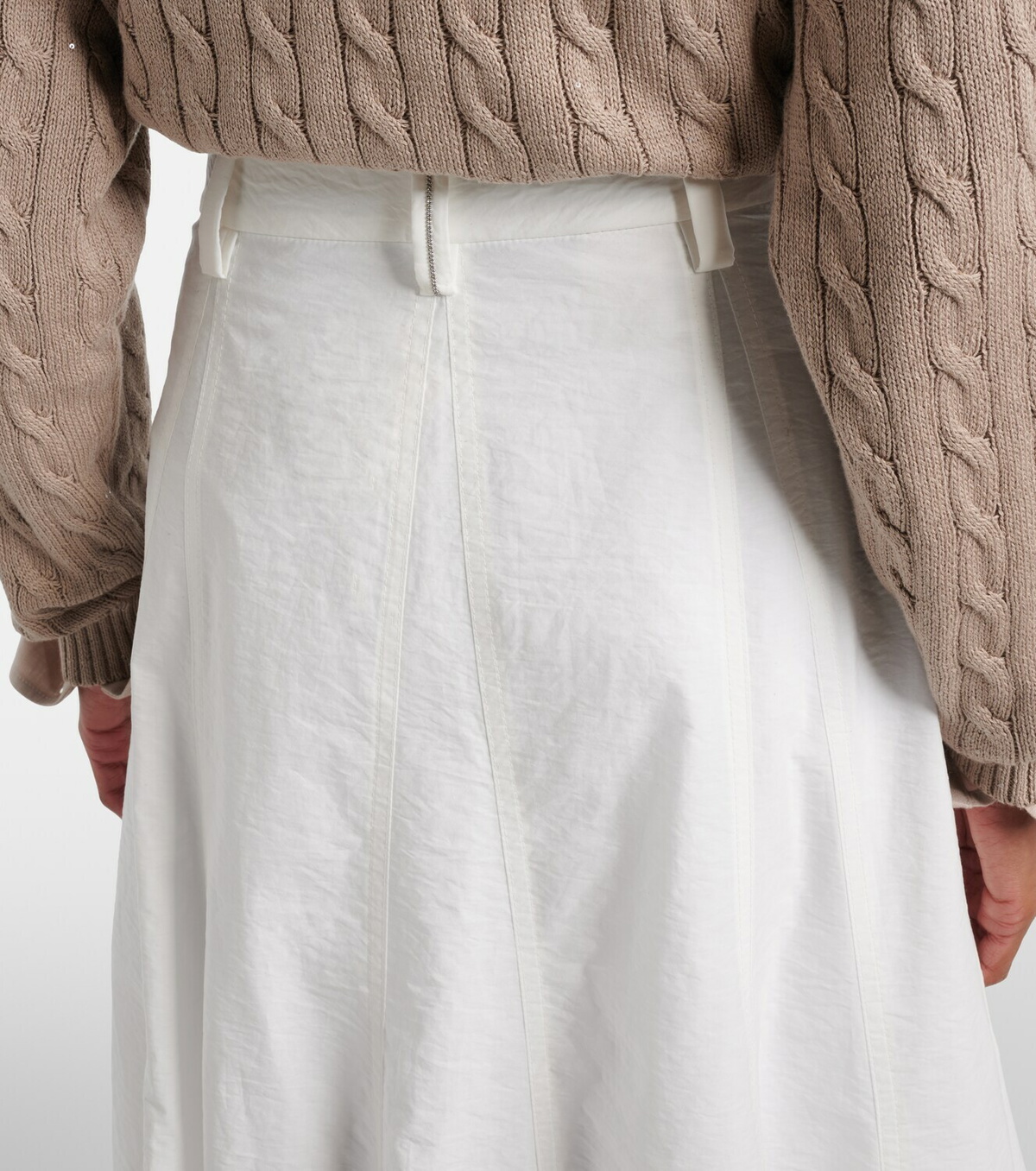 Brunello Cucinelli Cotton-blend maxi skirt