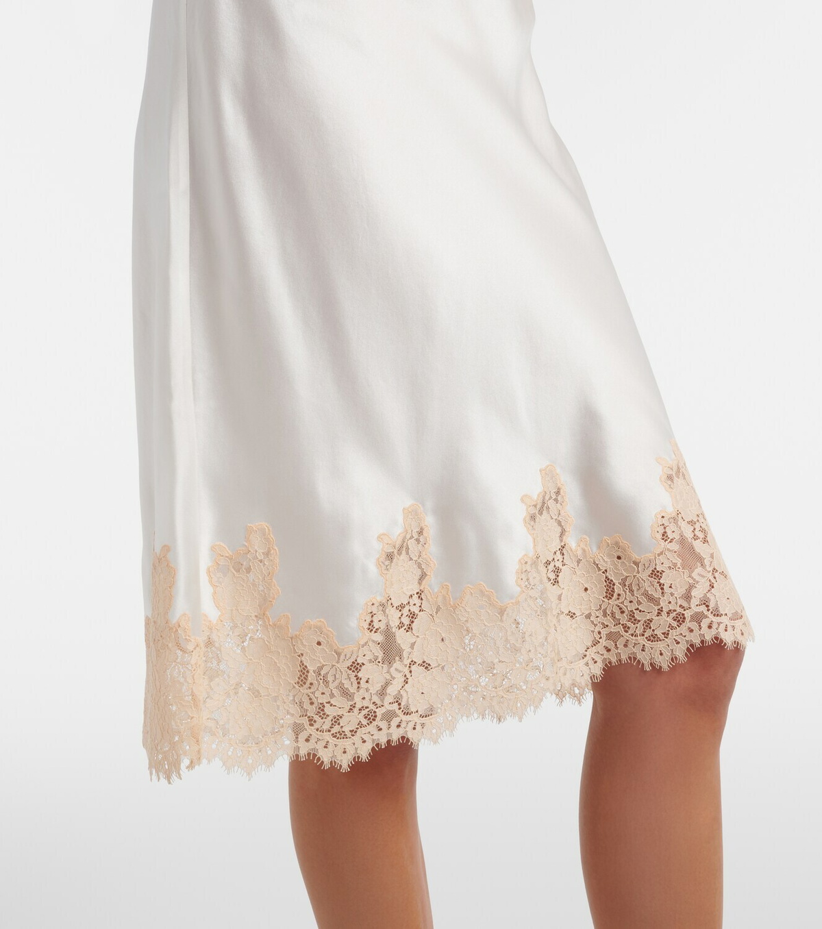 Dôen Elowette lace-trimmed silk longuette
