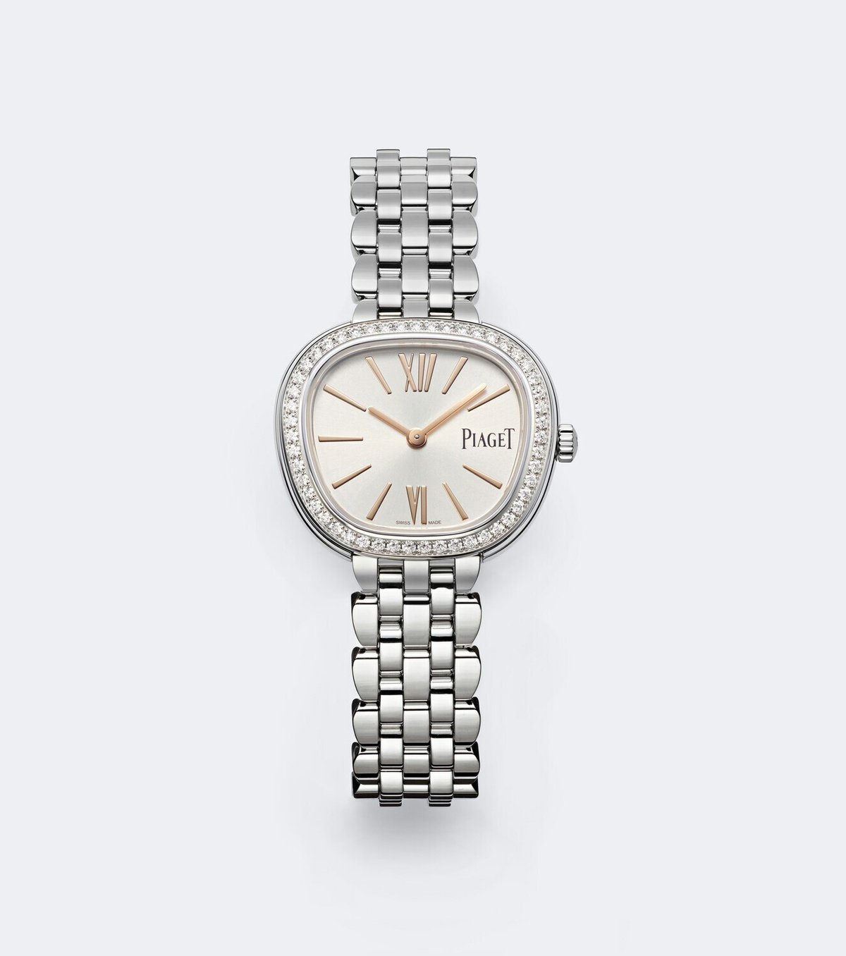 Piaget Sixtie embellished stainless steel watch