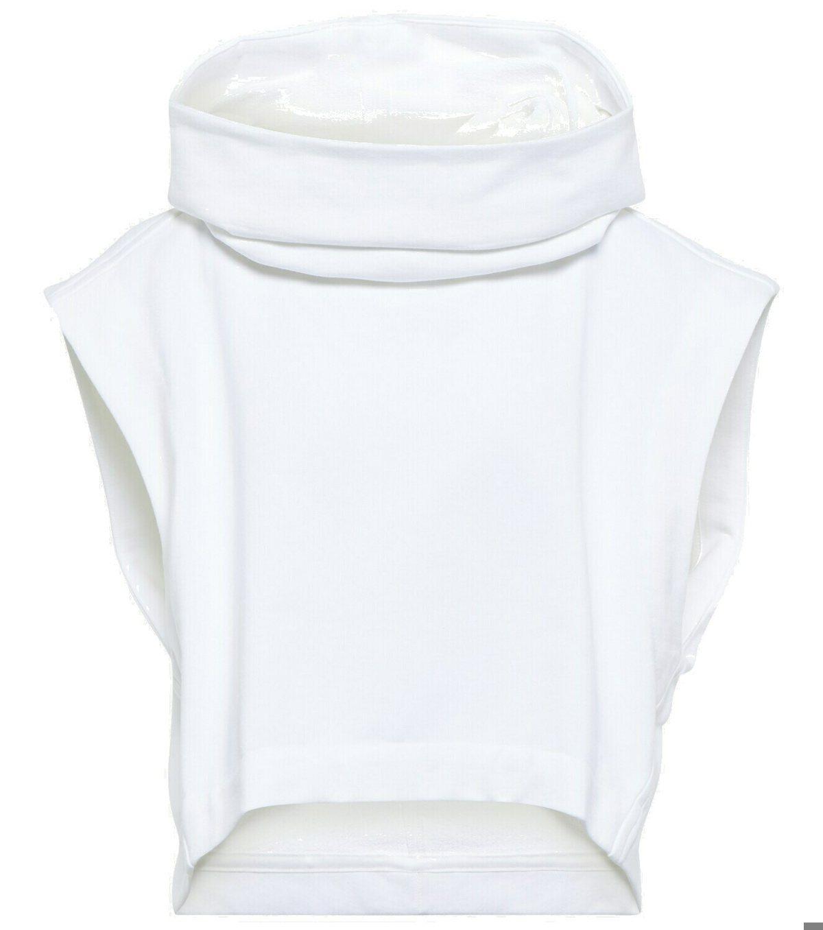 Alaïa Hooded cotton cropped sweatshirt ALAÏA