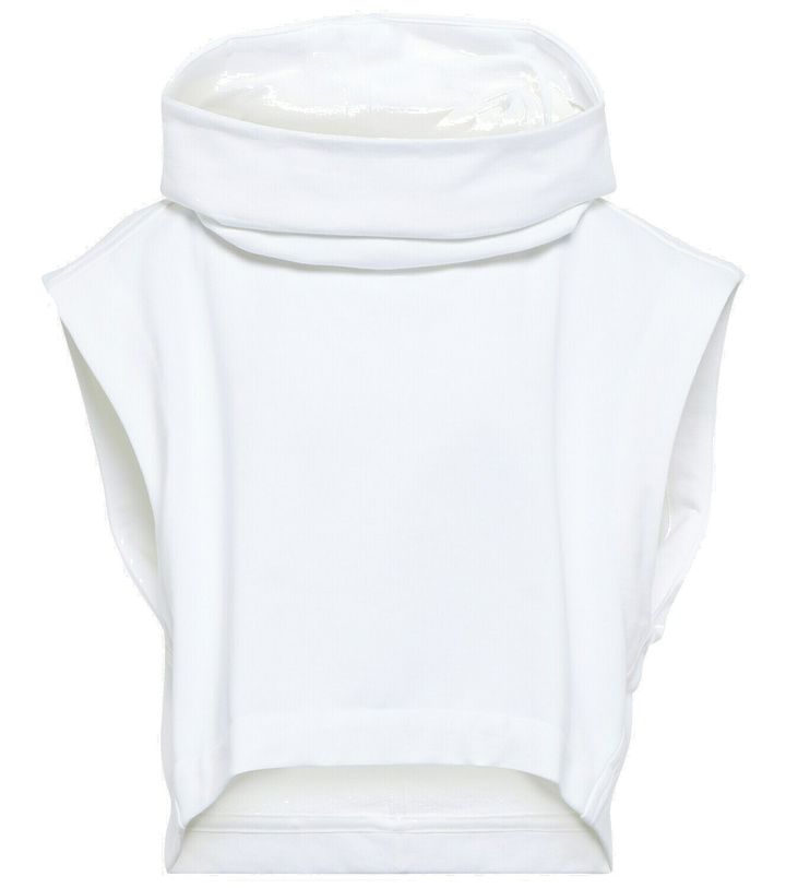 Photo: Alaïa Hooded cotton cropped sweatshirt