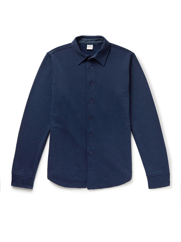 Photo: Aspesi - Slub Cotton-Jersey Overshirt - Blue