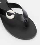 Coperni Logo leather thong sandals