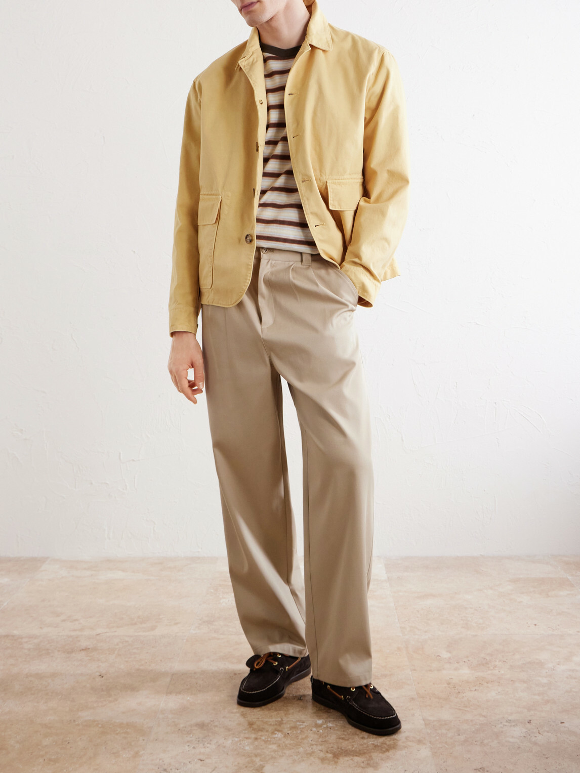 A.P.C. - Ricky Straight-Leg Pleated Organic Cotton Trousers - Neutrals