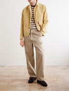 A.P.C. - Ricky Straight-Leg Pleated Organic Cotton Trousers - Neutrals