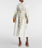 Zimmermann Matchmaker floral linen midi dress