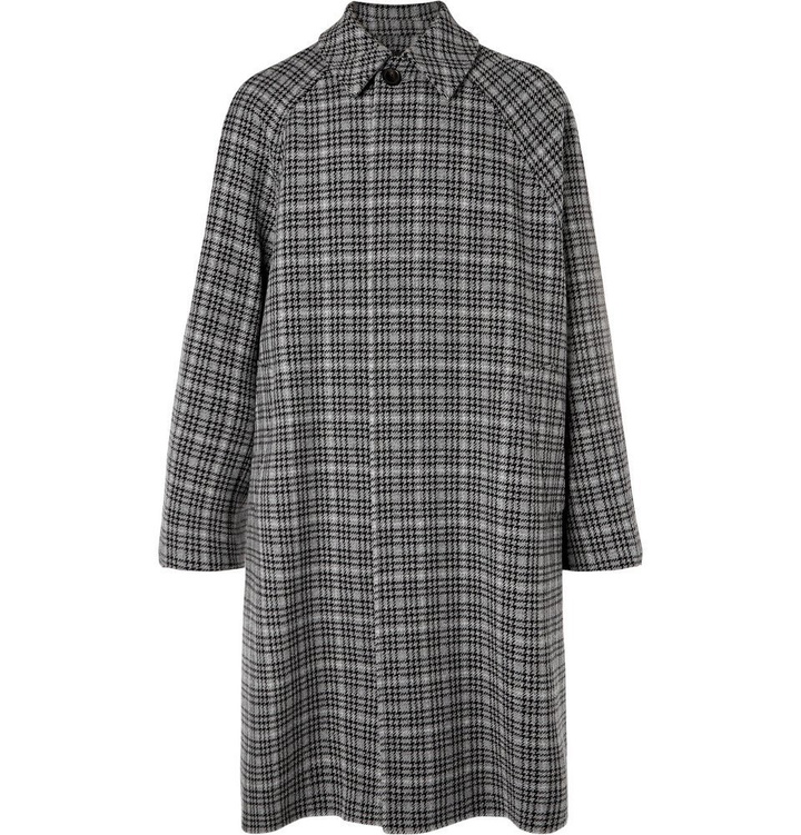 Photo: Balenciaga - Oversized Checked Virgin Wool-Tweed Coat - Men - Gray