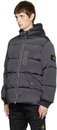 Stone Island Black Metal Econyl Down Jacket