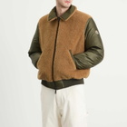 Moncler Men's Maulevrier Bomber Reversible Teddy Jacket in Green
