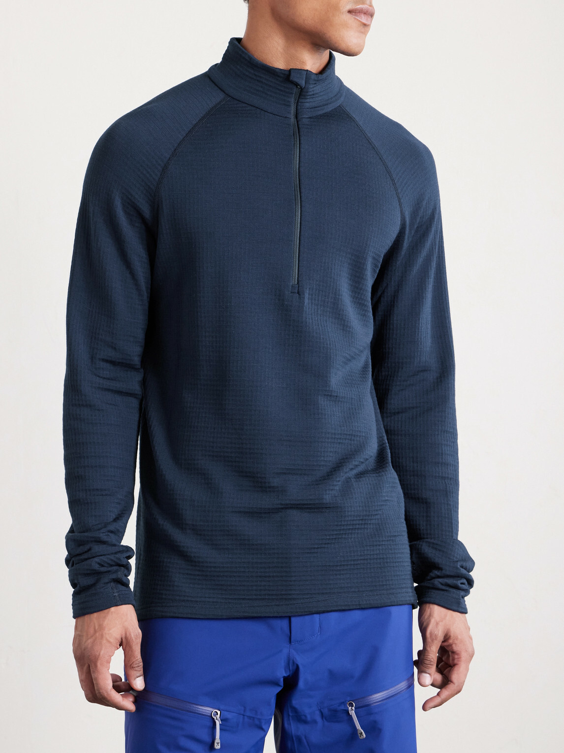 Houdini - Desoli Solid Merino™ Half-Zip Ski Base Layer - Blue