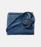 Magda Butrym Floral-appliqué denim miniskirt