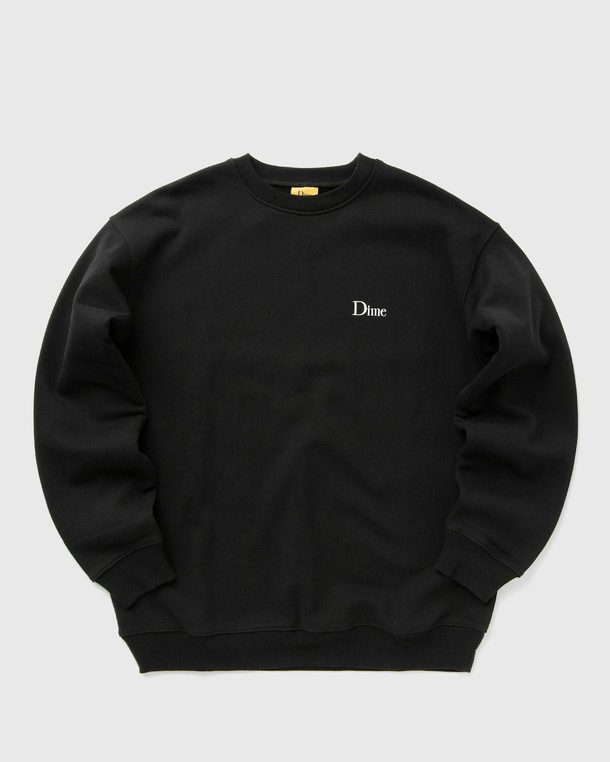 Dime MTL Classic Small Logo Crewneck Black Mens Sweatshirt Dime