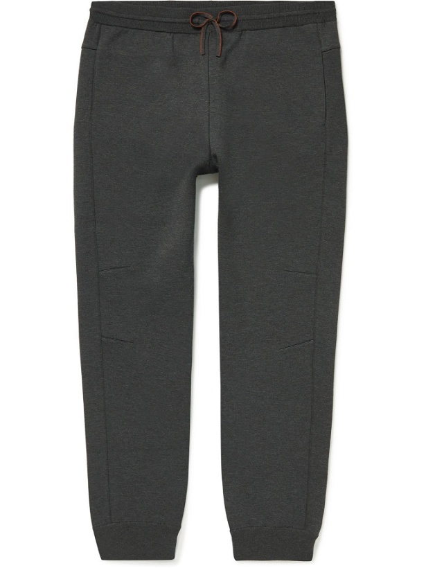 Photo: Loro Piana - Tapered Cotton-Blend Jersey Sweatpants - Gray