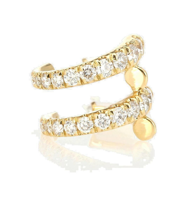 Photo: Melissa Kaye Lola 18kt gold ear cuff with diamonds