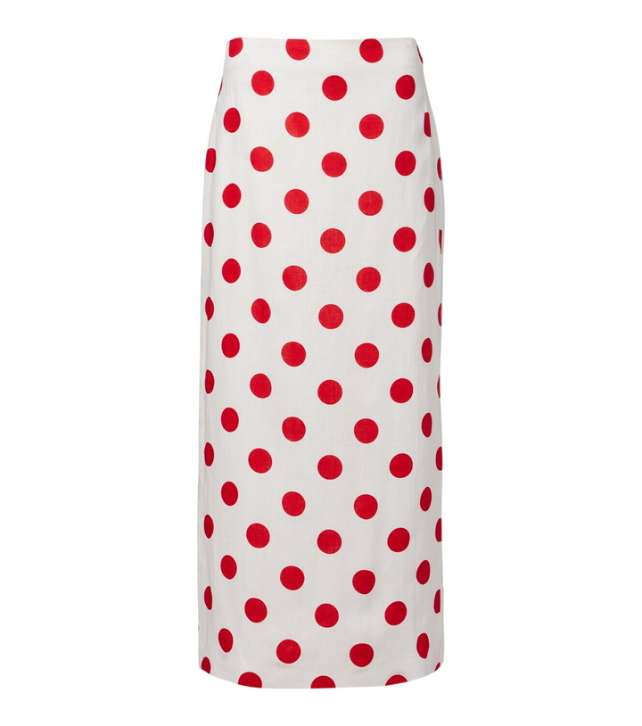 Photo: Cala de la Cruz Bruna polka-dot linen maxi skirt