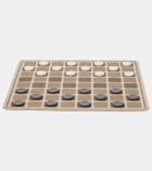 Brunello Cucinelli Portable wood checkers set