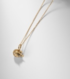 Stone and Strand Puffer Fish 14kt gold (585/1000) pendant necklace with diamonds