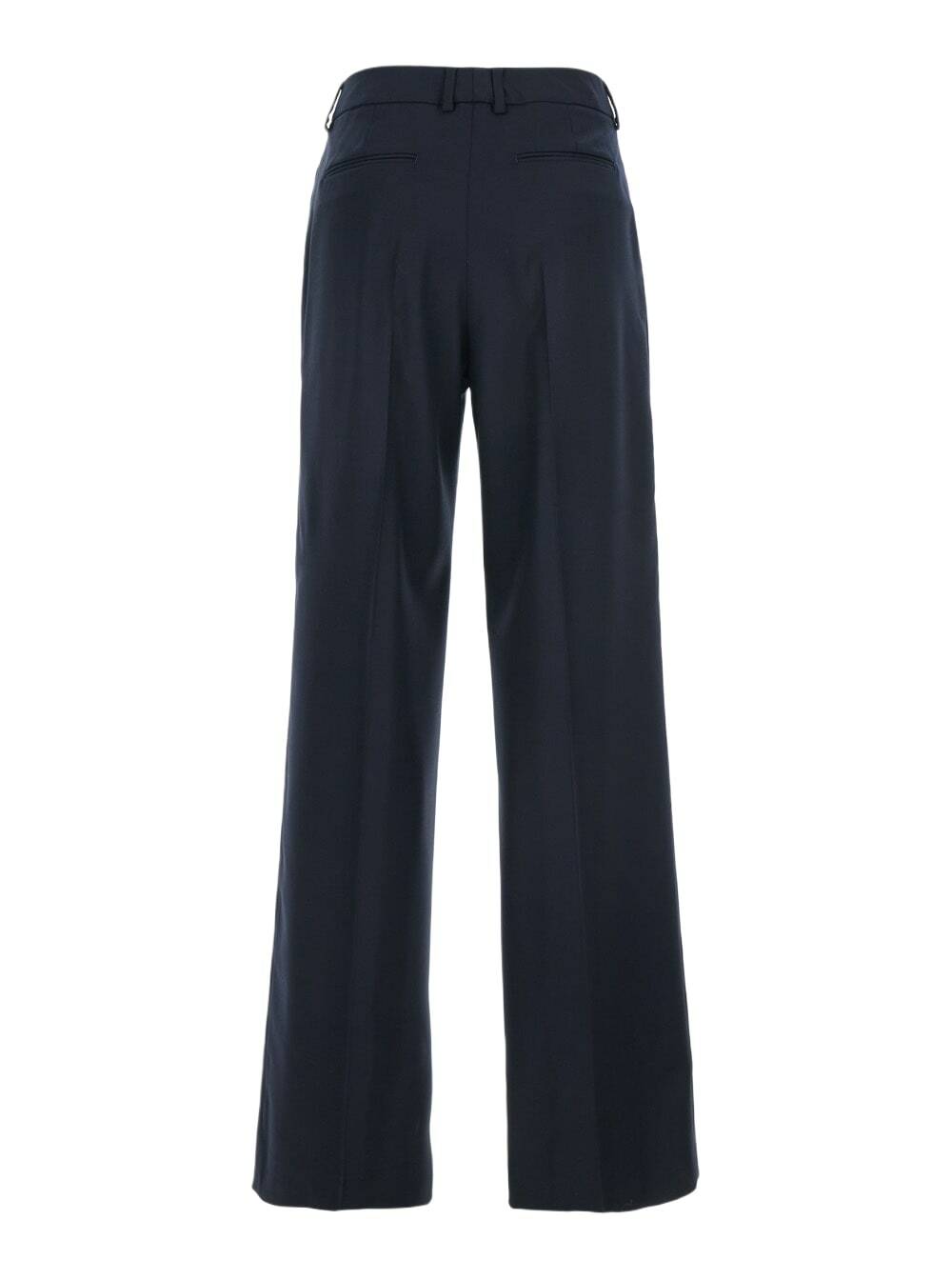 PT Torino lola Blue Pants With High Waist And Pleated Details In Wool Stretch Woman