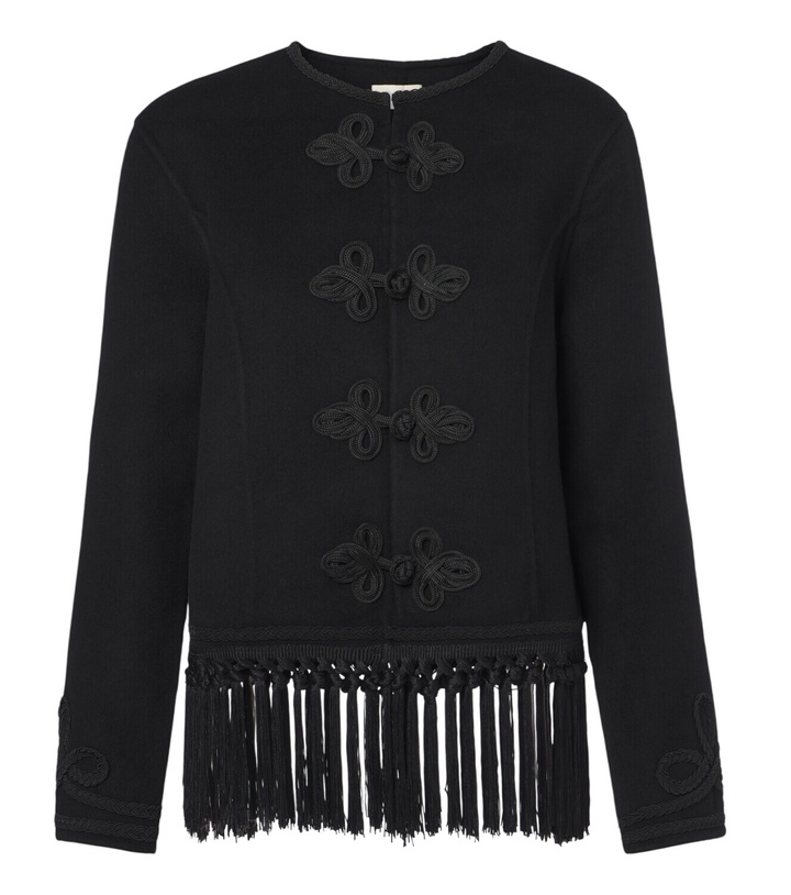 Photo: Rixo Inga fringed wool-blend jacket