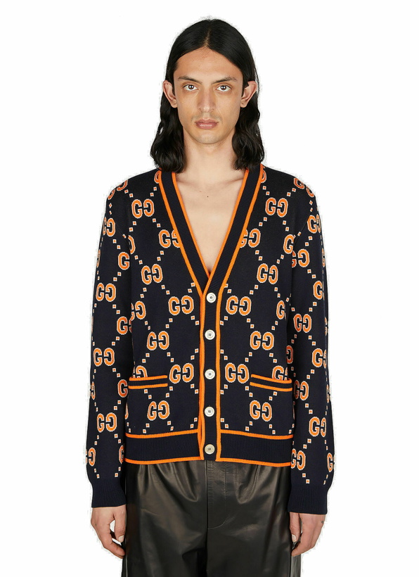 Photo: Gucci - GG Intarsia Cardigan in Black