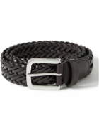 Anderson's - 2cm Woven Leather Belt - Brown