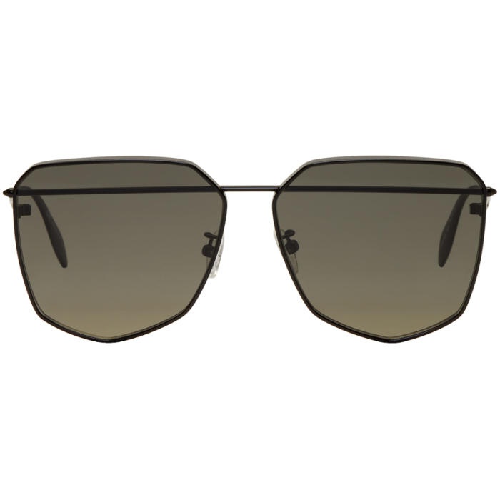Photo: Alexander McQueen Black Semi Matte Sunglasses