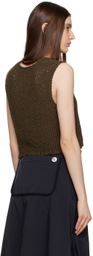 OPEN YY Khaki Asymmetric Vest