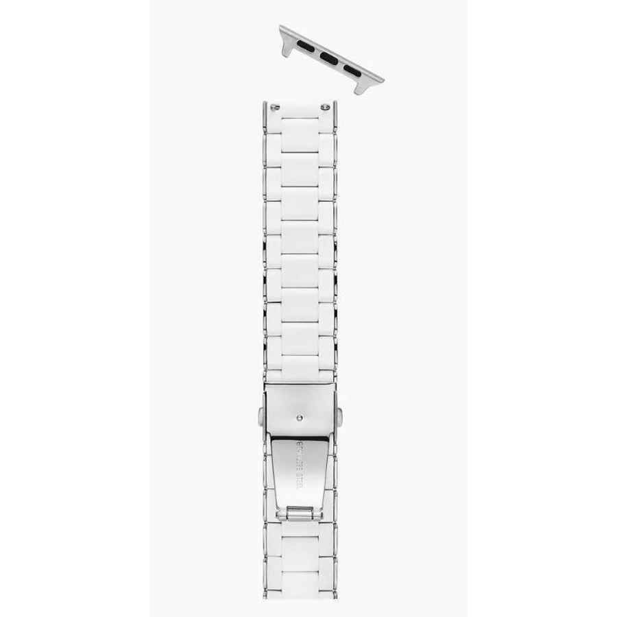 Michele White And Stainless Silicone-Wrapped Bracelet Band For Apple Watch