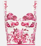 Dolce&Gabbana Majolica printed corset top