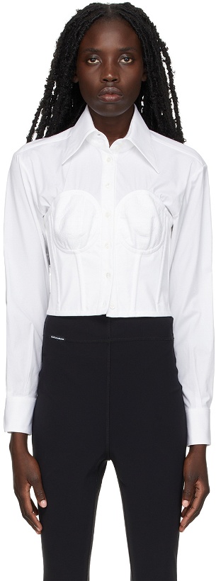 Photo: Dolce & Gabbana White Poplin Bustier Shirt