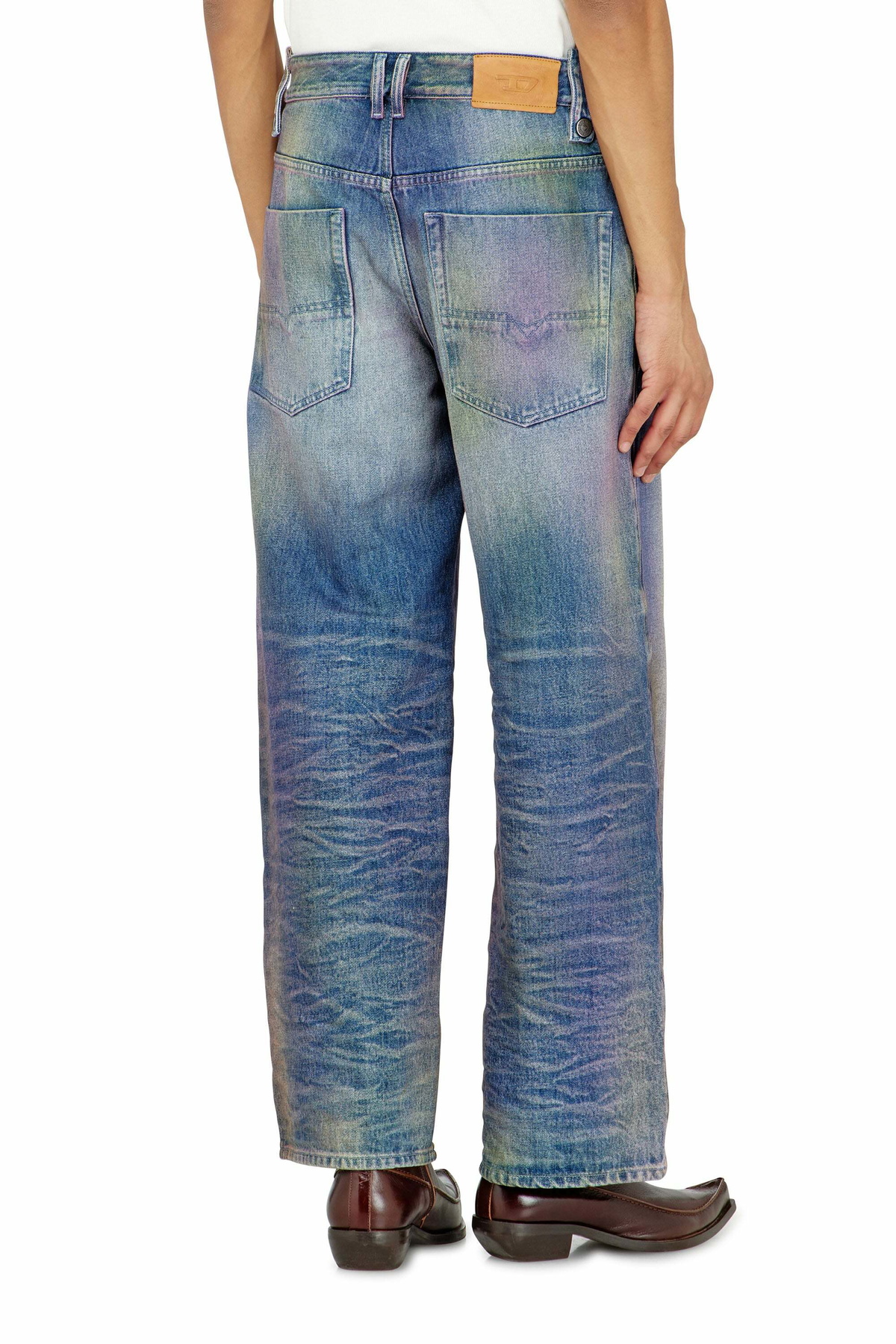 Diesel Relaxed Jeans High Waist 1982 D-Hakou, Colored, Button fly