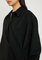 Calvin Klein Aleah Wrapped Wool Shirt Black