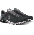 On - Cloudflow Rubber-Trimmed Mesh and Shell Running Sneakers - Black